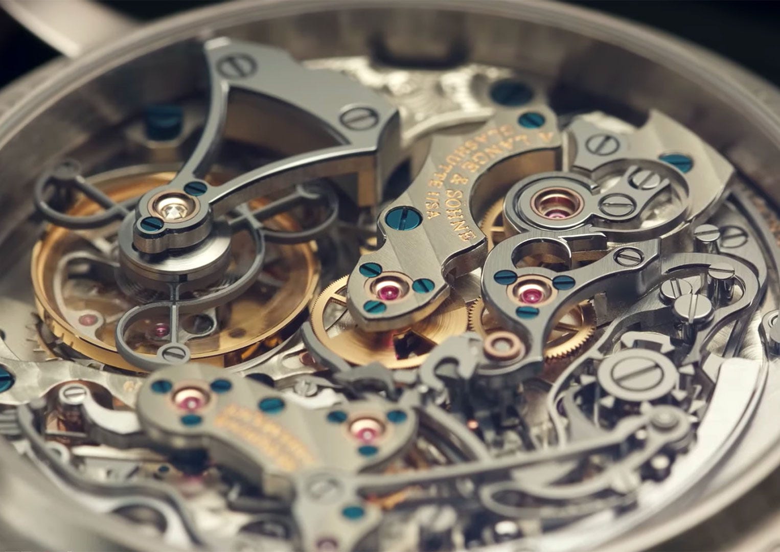 The A. Lange & Söhne Datograph Perpetual Tourbillon features a perpetual calander, flyback chronograph, moonphase, and a tourbillon