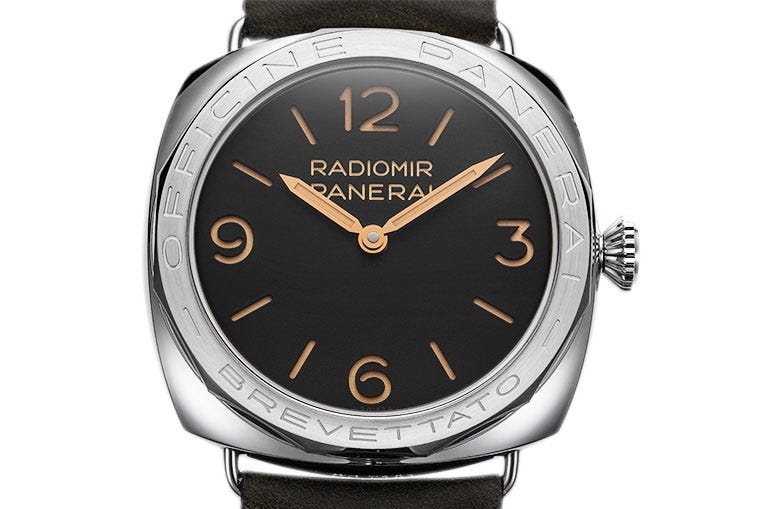 Die Radiomir PAM00685 ist eine Neuauflage des 1938 "Brevettato" Radiomir, ursprünglich bemalt mit Radium